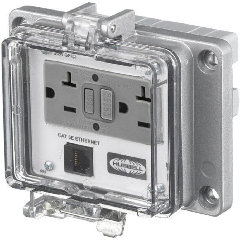 Industrial Ethernet, Cat 5e, 20A, 125V, GFCI Receptacle