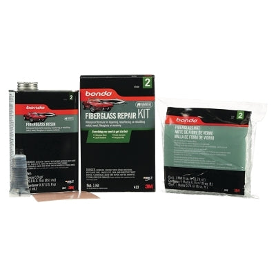 3M 076308-00422 Fiberglass Repair Kit, 1 qt, Amber Brown