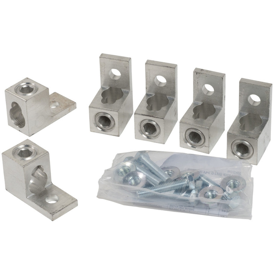 Transformer accessory, lug kit, mechanical, 400A, 600kcmil to 4 AWG, 2-250kcmil to 1/0 AWG, qty 3