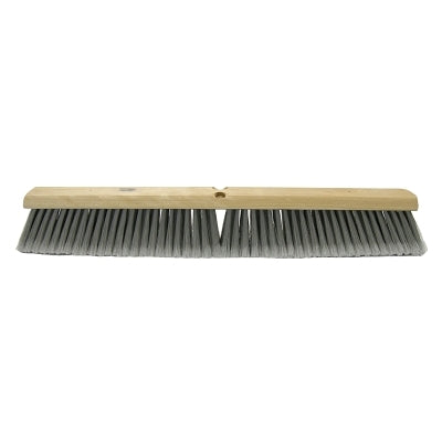Flagged Silver Polystyrene Fine Sweep Brushes, 18 in Hardwood Block, 3 in Trim L