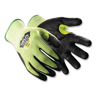 Helix Abrasion Resistant Gloves, 3062, A9 Cut, Medium, Hi-vis Green