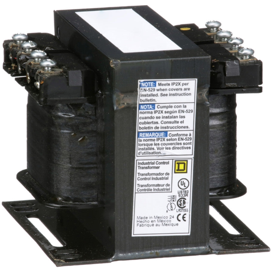 Industrial control transformer, Type T, 1 phase, 200VA, 240x480V primary, 24V secondary, 50/60Hz