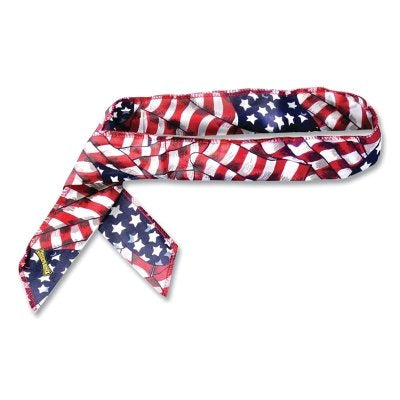 MiraCool Neck Bandana, 1-11/16 in W x 34.75 in L, Wavy Flag