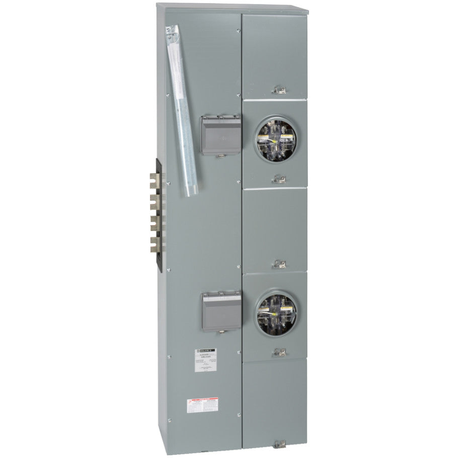 Branch unit, EZ Meter-Pak, 400A, 2 sockets, 208Y/120VAC, lever bypass, ringless, 1200A busbar