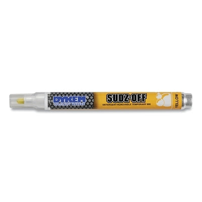 SUDZ OFF Detergent Removable Temporary Marker, Yellow, Medium