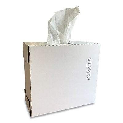 GT Series Spunlace Wipers, 16.75 in L x 9.4 in W, 126 Per Dispenser Box, White