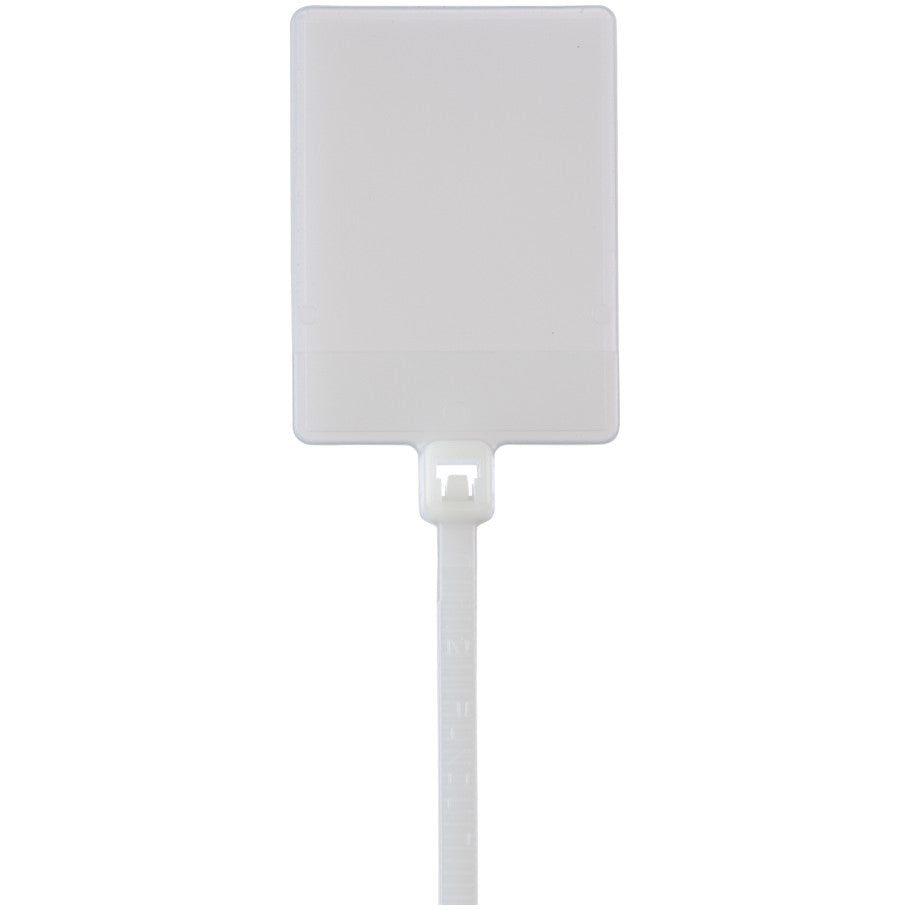 Pan-Ty PLF1MA-M Write-On Cable Tie, PA6.6, 5.1"L, 18lb, PK1000