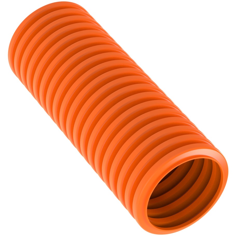Slit Wall Corrugated Loom Tubing, Orange, 100 ft. x .75 in. Dia.