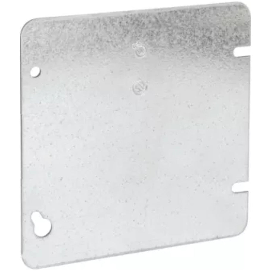 4-11/16 in. Square Cover, Steel, Flat, Blank