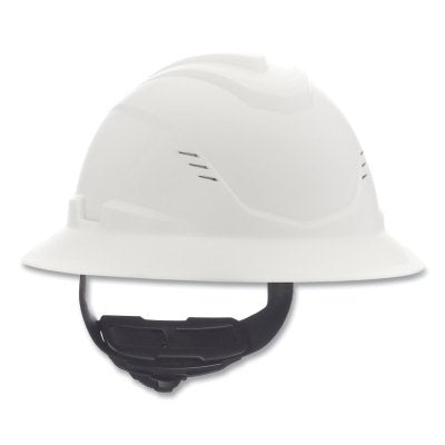 V-Gard C1 Hard Hat, Fas-Trac III 4 Point Ratchet, Vented, White