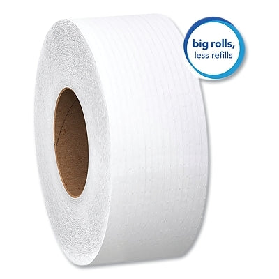 High-Capacity Jumbo Roll Toilet Paper, 750 ft L, 3.55 in W, 12 Rolls, Extra Soft