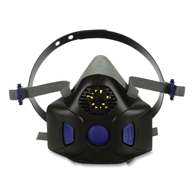 3M HF-803SD Secure Click Half Facepiece Reusable Respirator, Large, Gas/Vapor, with Speaking Diaphragm, Silicone/Nylon