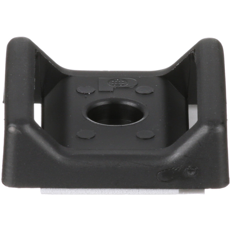 Tak Ty Hook and Loop Cable Tie Mount With Pre Installed Rubber Adhesive, Black Nylon, 1.10 L x 1.12 in. W