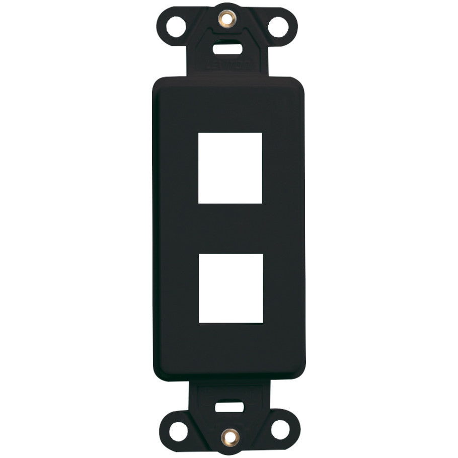 QuickPort Decora Multimedia Insert, 2-Port, Black