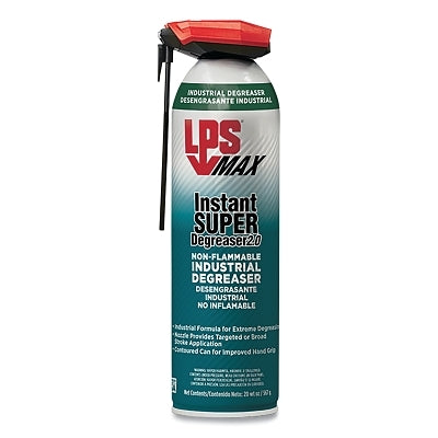 MAX Instant Super Degreaser 2.0 Non-Flammable Industrial Degreaser, 20 wt oz, Aerosol Can with Straw Actuator, Mild Odor
