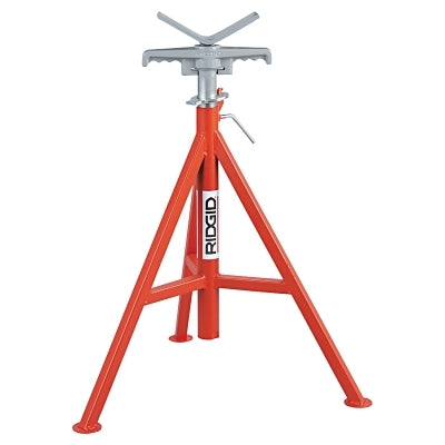 V-Head Pipe Stand, VJ-99, High, 28 in to 52 in Adjustment Height, 12 in Pipe Cap., Steel