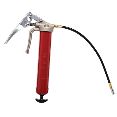 Professional Pistol Grip Grease Gun, 16 oz, 7500 psi, Hose/Coupler, Grease