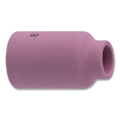 Alumina Nozzle TIG Cup, 1/2 in, Size 8, For Torch 17, 18, 26, Gas Lens, 1-5/8 in
