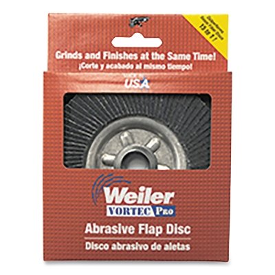 Vortec Pro Coated Flap Disc, 4-1/2 in dia, 60 grit, 5/8 in - 11 arbor, 13000 RPM