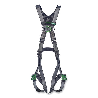 V-FIT Full-Body Harness, Back/Chest D-Rings, Super XL, QC Chest/Leg Strap Buckles, No Padding