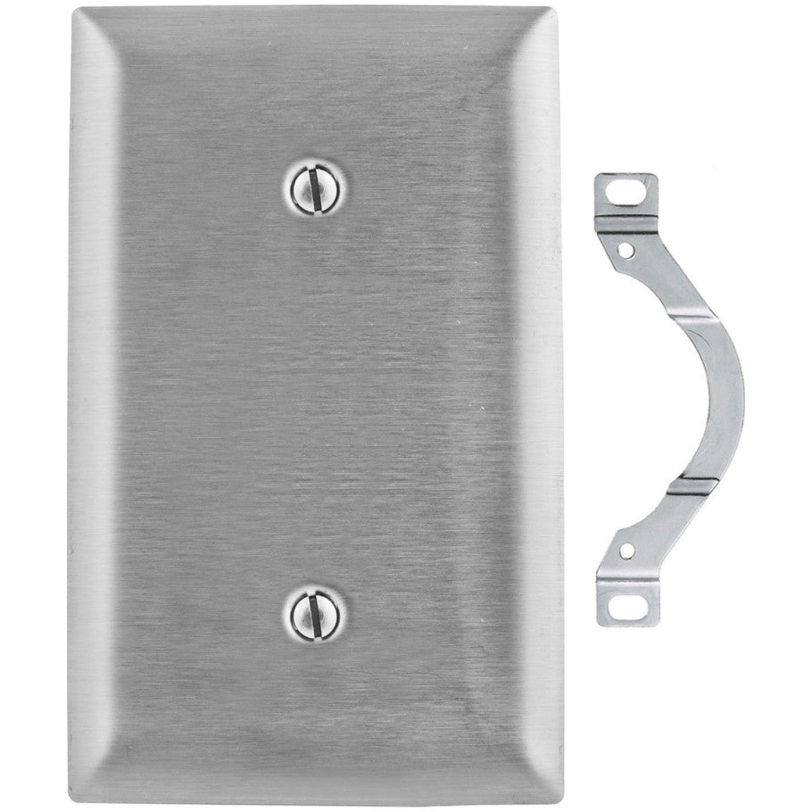 1-Gang Blank Strap Mount Type 302/304 Stainless Steel Wall Plate