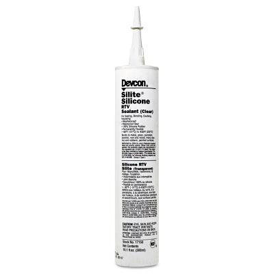 Silite High Temp Silicone RTV Sealant, 10.3 oz, Cartridge, Clear