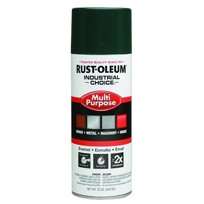 Industrial Choice 1600 System Enamel Aerosol, 12 oz, Hunter Green, High-Gloss