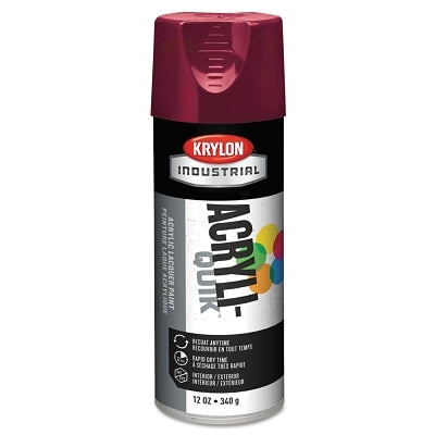 Interior/Exterior Industrial Maintenance Paint, 12 oz Aerosol Can, Cherry Red