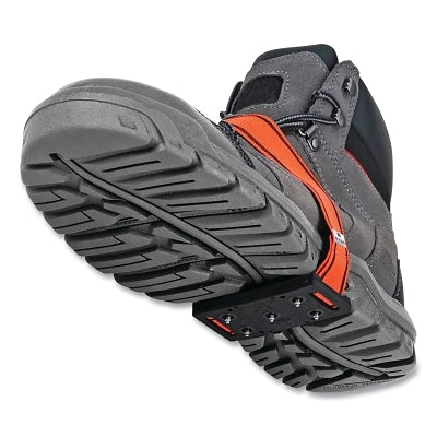 Mid-Sole Ice Cleat, One Size, Polymer Blend, Hi-Vis Orange, Low Profile
