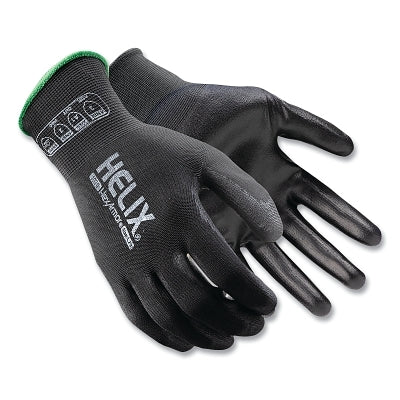 Helix High-Dexterity Work Gloves, 1030, Polyester, Large, Black