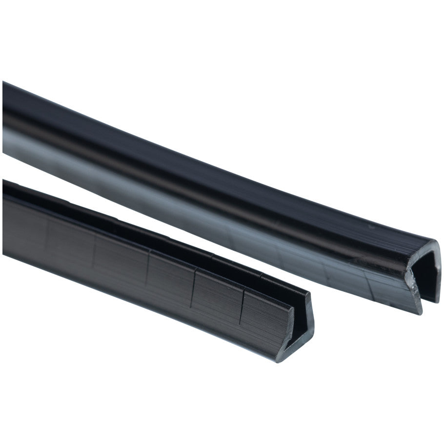 Slotted Grommet Edging, Polyethylene, Black, 0.099 in. Thick, 100 ft. Roll