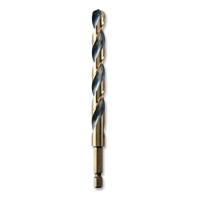 Black and Gold Impact Ready Drill Bit, 13/32 in dia, 135 Split Point Tip, 5-3/8 in OAL