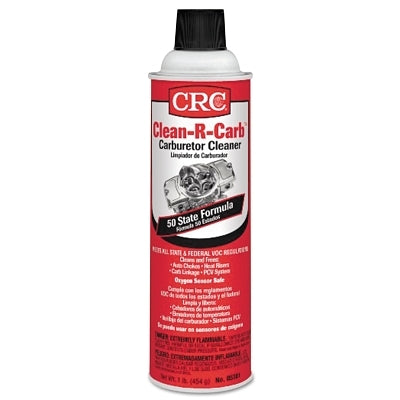 Clean-R-Carb Carburetor Cleaner, 16 oz, Aerosol Can, Solvent Scent