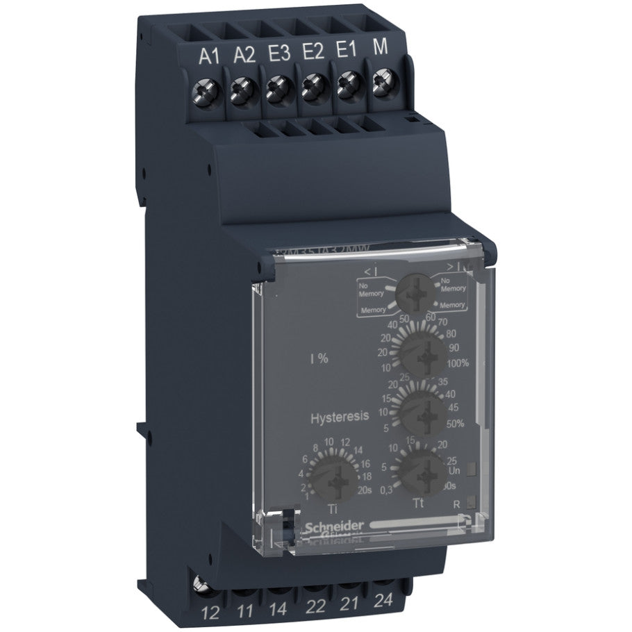 Modular 1-Phase Current Control Relay, 5A, 2 CO, 0.15...15A, 24...240 V ac/dc