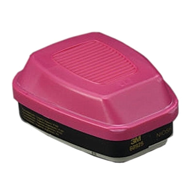 3M 60925 Combination Cartridge/P100 Particulate Filter, Formaldehyde/Organic Vapor, Magenta/Black/Olive