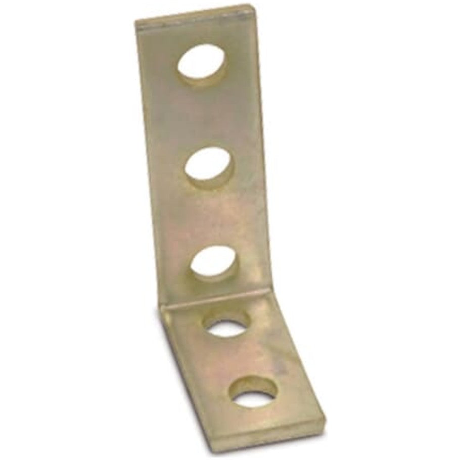Kindorf Steel Angle Connector, Galv-Krom Finish, 5 Hole