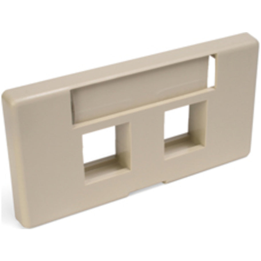 QuickPort Modular Furniture Faceplate, 2 Port, Ivory