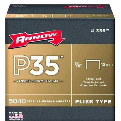 P35 Type Staple, 3/8 in L x 7/8 W, For P35 and P35S Stapler