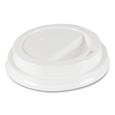 Deerfield Hot Cup Lids for 10oz - 20oz Cups, White, Plastic, 50/Pack