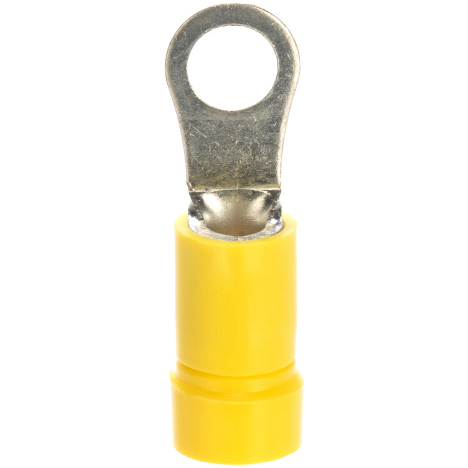 Pan-Term PV10-10R-D Ring Terminal, Yellow, Vinyl, 10-12 AWG,  10 Stud, PK500