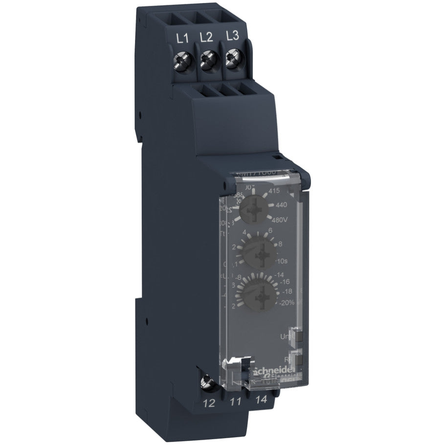 Modular multifunction 3-phase supply control relay, 5 A, 1 CO, 208...480 V AC
