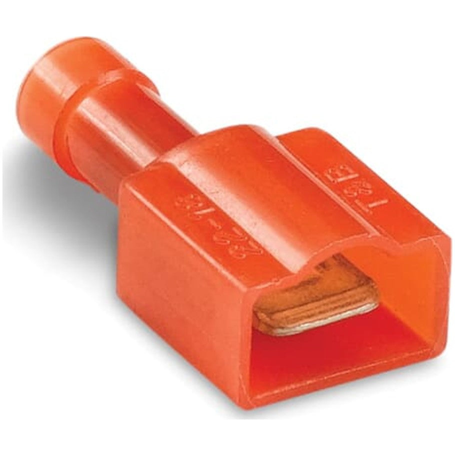 Nylon-Insulated Male Tab, Length .95 Inches, Maximum Insulated .150, Tab Size .250x.032, Wire Range  22- 18 AWG, Color Red