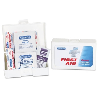 Personal First Aid Kit, 38 Pieces, Plastic Case