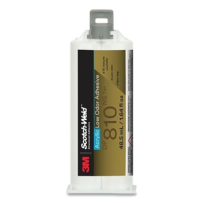 3M 638060-08969 Scotch-Weld Low Odor Acrylic Adhesive, DP810NS, 1.71 fl oz, Cartridge, Tan