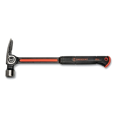 Milled-Face Framing Hammer, 16 in L, Steel Handle