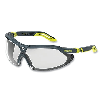 VS450G Safety Glasses with Gasket, Clear, TruShield, Gray/Lime