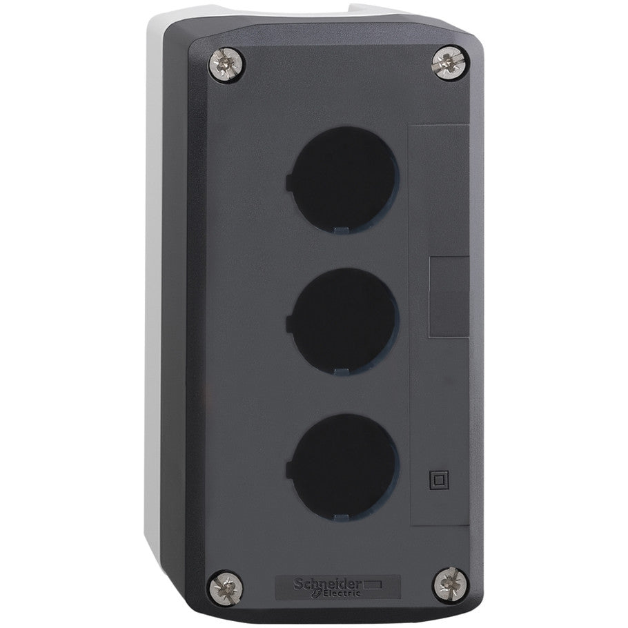 Harmony Control Station Enclosure, Polycarbonate, Rear/Front Mount, Gray, 2.80 H x 5.40 L x 3 in. W, 3-Hole
