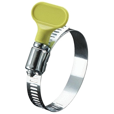 Turn-Key Hose Clamps, 1/2"-1 1/4" Dia, 5/16"W, Stainless Steel