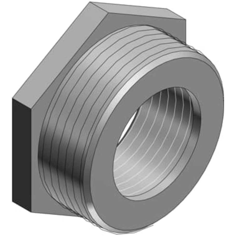 Female Conduit Reducer, Malleable Iron, Rigid/IMC Conduit, 1 to 3/4 in.