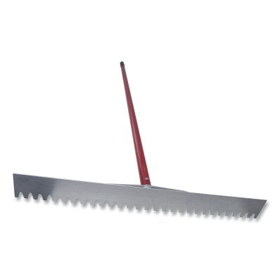 Magnesium Asphalt Lute Rake, 36 in Blunt Blade, 7 ft Aluminum Handle